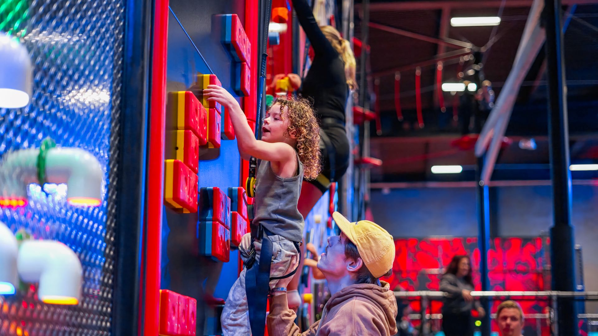 klättring i Stockholm hos JumpYard Heron City på work & family företagsevent