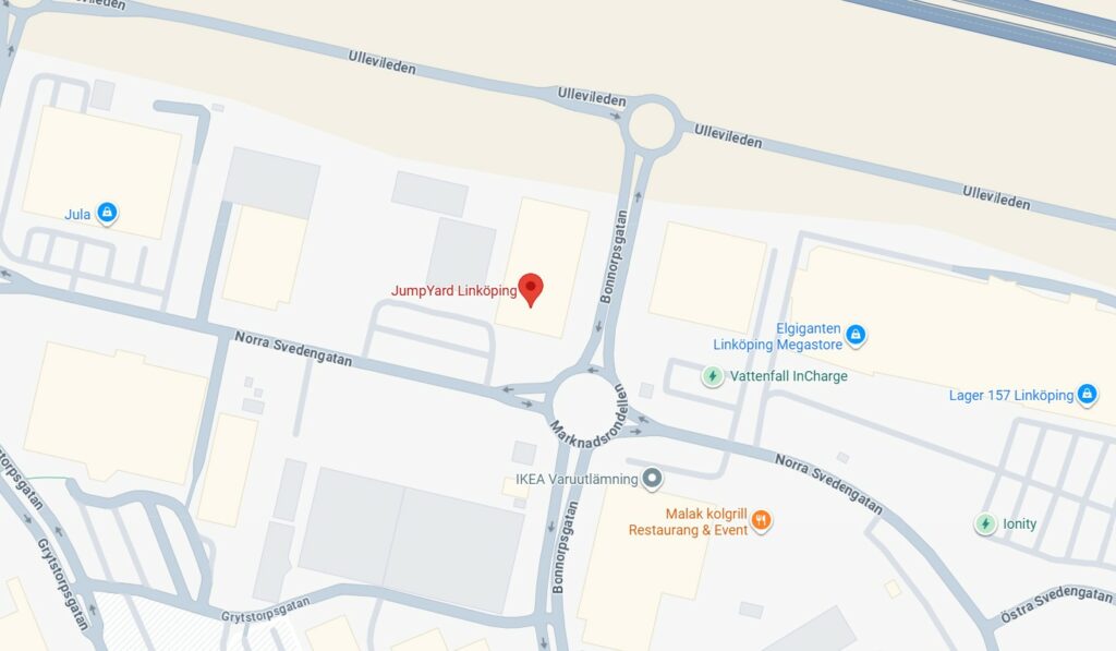 JumpYard Linköping karta
